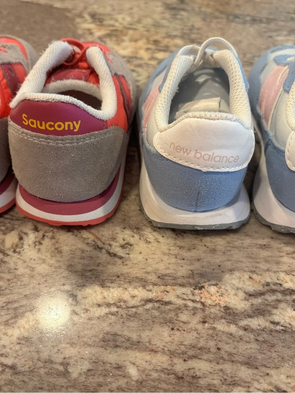 New Balance Kids Sneakers Pink Light Blue-Saucony Kids Sneakers Hot Pink Purple